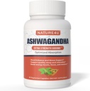Ashwagandha 6000mg maksimum Güçlü, Black Pepper ve Ginger Root ile Absorpsiyonunu Geliştirdi, Natural Adaptogen Mood & Stres Desteği, Sleep & Energy Support, 30 Vegan Capsules 1 Ay