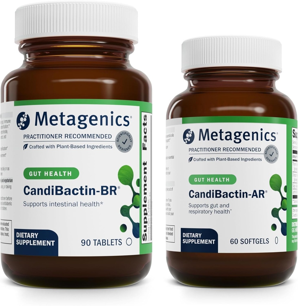 Metagenics Bundle - CandiBactin-BR (90 δισκία) & CandiBactin-AR (60 Softgels) - για ενδοεντερική υποστήριξη, υγεία και ενδοεντερική μικροβιακή ισορροπία