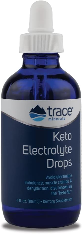 Trace Minerals Keto Electrolyte Drops - Support Muscle & Nerve Health - Electrolyte Beslenme Supplement to Aid Hydration & Fitness - Egzersiz Supplement with Magnezyum - 4 fl oz (24 hizmet)