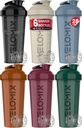 VELOMIX -6 PACK- 28 oz μπουκάλι αναδευτήρα πρωτεΐνης για μείγματα πρωτεϊνών - 6x σύρμα Whisk 