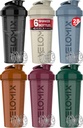 VELOMIX -6 PACK- 28 oz protein Mixer Şişe - 6 Wirex Whisk | Protein Shakes | Protein Shaker Şişe Paketi | Protein Shake Cup (World Tones Collection)