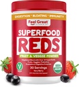 Büyük Organik Superfood Reds Toz Arıt Kök Toz ile Paketlendi | Digestive Support Including Bloating Relief | Fruit and Veggie Polyols Supplement.
