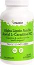 Vitacost Alfa Lipoic Acid & Acetyl L-Carnitine HCl - hizmet başına 1.600 mg - Vitacost Brand Brand