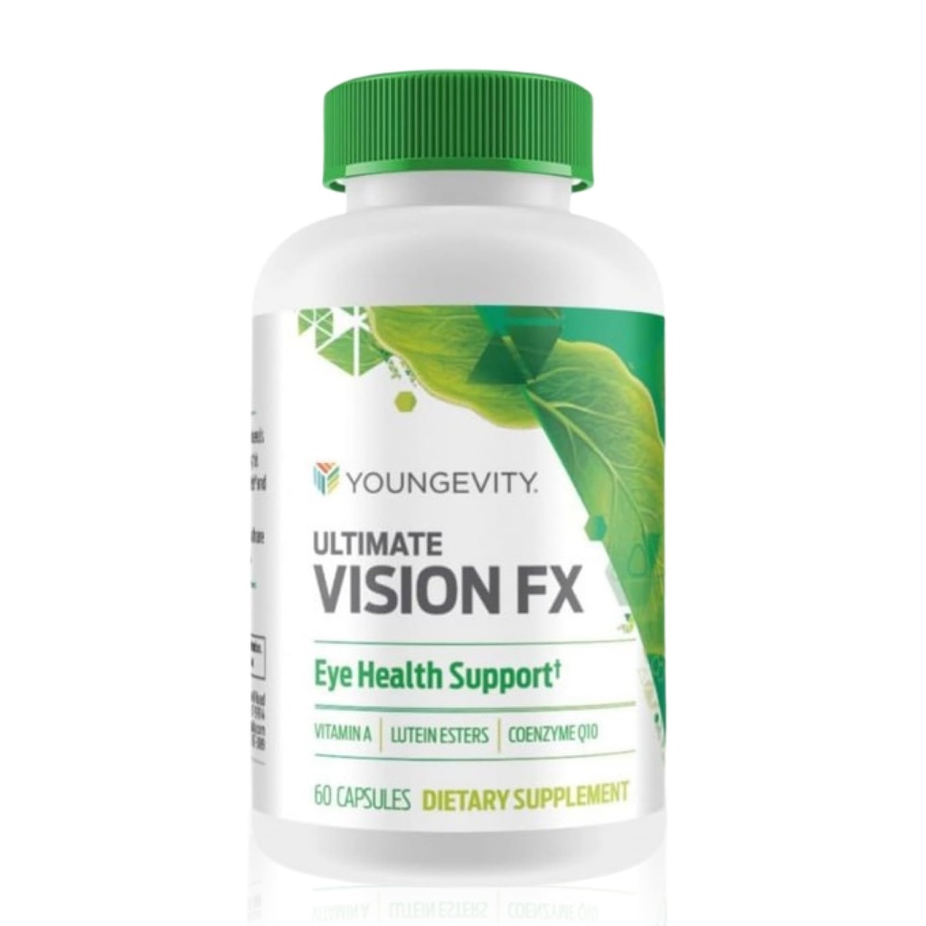 Youngevity Ultimate Vision FXTM - Μείγμα βιταμίνης ματιών & ορυκτού - Lutein, CoQ10, Βιταμίνες A, C, E, Ψευδάργυρος, Χρώμιο, Σελήνιο για την υγεία των ματιών (60 κάψουλες)