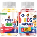 Çocuklar ve Vitamin D3 K2 Gummies 5000 IU - Immune & Bone Support - Sugar-Free Vitamin D Gummy Supplement - High-Ab component, Vegan, Gluten-Free Gummies for Yetişkinler