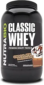 NutraBio Classic Whey Protein Toz- 25G Protein Per Scoop - No Fillers, Yapay Renkler, Preservatifler - Chocolate Milkshake, 2 Pounds