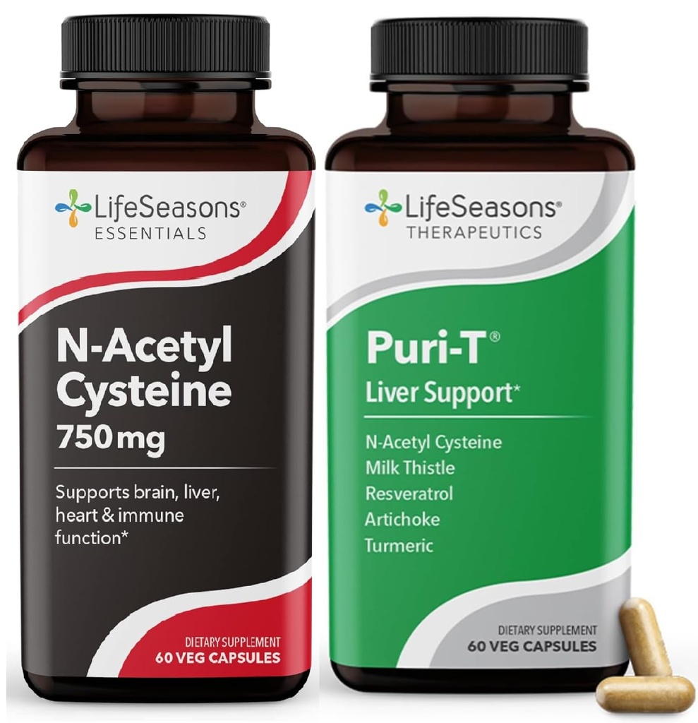 Yaşam Sezonları N-Acetyl Cysteine Boost ile Puri-T – Destekler Liver & Lung Detoxification - 120 Capsules