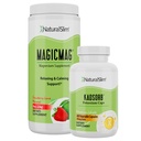 Dinamik Duo MagicMag & Kadsorb - Toz Stres ve Uyku Desteği İçer ve Potasyum Caps Electrolyte Balance Normal pH Desteği - Yavaş Metabolism için Doğal Yardım -