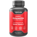 Naturalis New Zealand Astaxanthin (12mg) | Natural Vitamin E | Non-GMO, Soy & Gluten Free | 120 Softgels (4 Ay Supply)