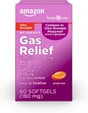 Basic Care Gas Relief, Ultra Strength Gas and Bloating Relief for Yetişkinler, 180 mg Simethicone Fast Gels, 48 Count