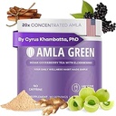Amla Toz & Immunity Blend Superfood Supplement with Elderberry, 20x Ultra Tempd Amla, Immune Support, Made with Ginger, Cinnamon, Peppermint, Indian Gooseberries, Immunity, 90 hizmet