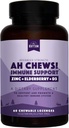 Doğal Rhythm Ah Chews! Çocuklar ve Yetişkinler için Immune ATM Lozenges, Elderberry, çinko & Vitamin D3, 60 Capsules