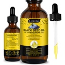 Uocasi Black Seed Oil, Cold Pressed, 100% Pure & Natural , Saç Büyüme ve Cilt Bakımı, 2.02 Fl Oz