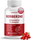Berberine 14-in-1 Supplement with Ceylon Cinnamon Apple Cider Vinegar Turmeric Bitter Melon Holy Basil Milk Thistle Fenugreek Gymnema Banaba - Made in The USA