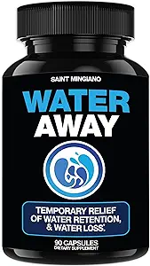 Water Away - Diuretic Water Pills - Retention ve Flushing, Swollen Ankles Feet, Legs veya Bloating için Su Uzaklığı Pills (90 Capsules)