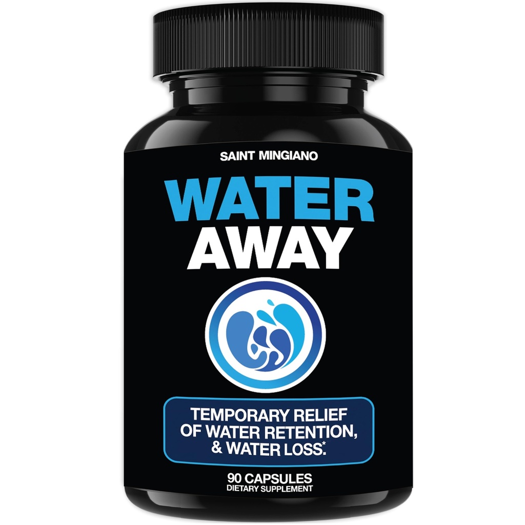 Water Away - Diuretic Water Pills - Retention ve Flushing, Swollen Ankles Feet, Legs veya Bloating için Su Uzaklığı Pills (90 Capsules)