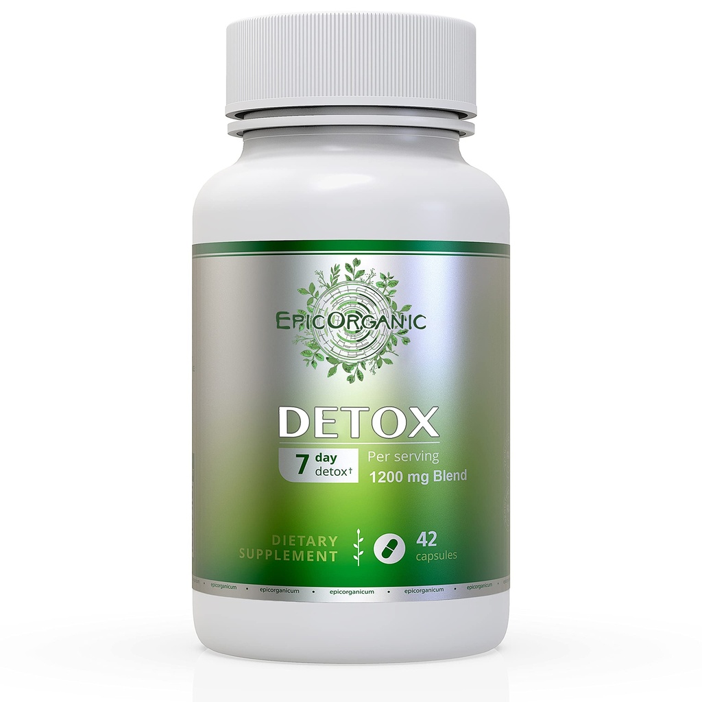 7 Day Detox Cleanse | Ultimate Strenght Colon Cleanse & Liver Detox | Sağlıklı Gut Desteği | ABD'de Yapılacaklar | 42 Capsules