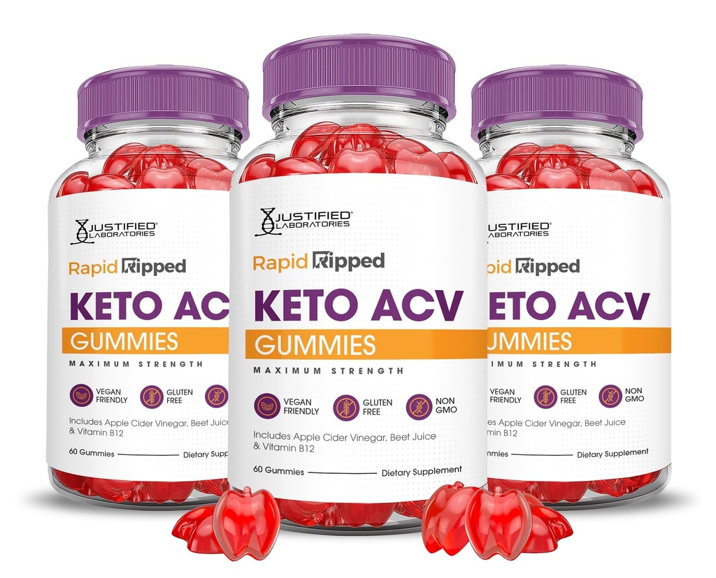 Justified Laboratories (3 Pack Hızlı Ripped DW ACV Vegan Non GMO 180 Gummies