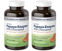 American Health Papaya Enzyme with Chlorophyl Chewable Tables - 600 Count (200 Total Servings) (Συσκευασία των 2)