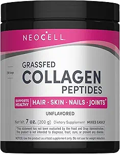 NeoCell Super Collagen., hizmet başına 10g Collagen., Gluten Free, Keto Friendly, Non-GMO, Grass Fed, Sağlıklı Saç, Skin, Nails ve Ortaklar, Unflavored Toz, 7 oz., 1 Canister