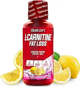 iSatori L-Carnitine 1500, Triple-Blend Sıvı L Carnitine Supplement, Acetyl & Tartrate, Stimulant Free Energy, No Calories, Sugar or Gluten, Keto-Friendly, Pink Lemonade (24 hizmet)
