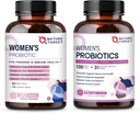 NAT TARGET Women's Probiyotiks & Prebiyotiks, Cranberry & D-Mannose, 50-Billion-CFUs, Organic Probiyotiks for Digestive Health/Gut Health/Immune ATM/Weight Management