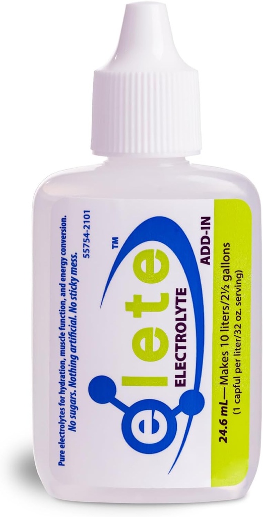 elete – Electrolyte Add-In – 1 Pocket Bottle – 4 Essential Electrolytes Concentrate – All Natural – Μεταμορφώνει κάθε ποτό σε ένα αθλητικό ποτό – 24,6mL