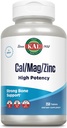 KAL Cal/Mag/Zinc | 1000 mguba, 400 mg & 15mg çinko | Bone, Muscle, Heart & Immune Support | 250ct, 83 Serv.