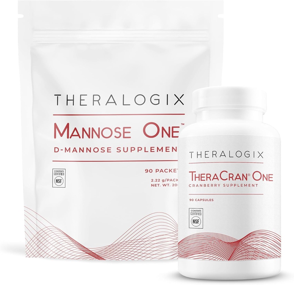 Theralogix TheraCran One + Mannose One Sche, 90 Count & 7.05 Ounce (Pack of 2)