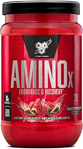 BSN Amino X σε σκόνη αποκατάστασης & αντοχής μυών με BCAAs, 10 γραμμάρια αμινοξέων, Keto Friendly, Caffeine Free, υποστήριξη αντοχής, Zero Ζάχαρη, Καρπούζι, 30 μερίδες (Packaging May Vary)