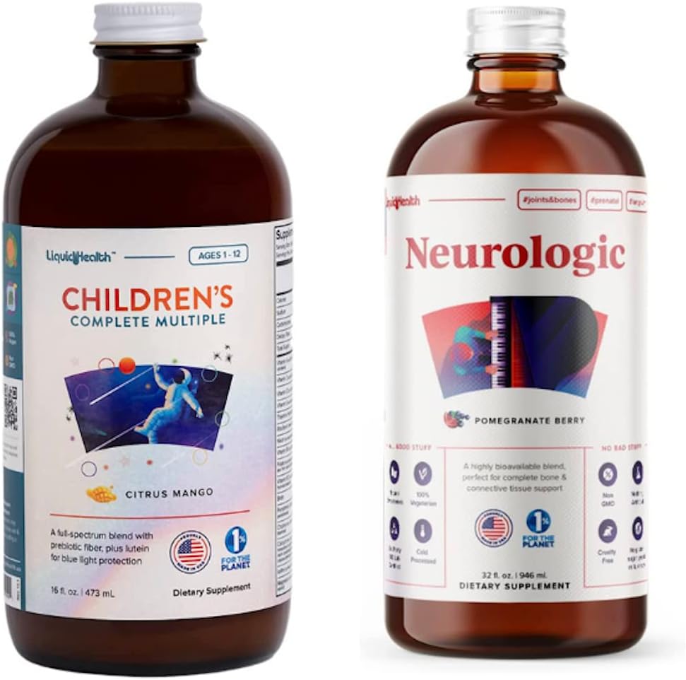 LIQUIDHEALTH Liquid Multivitamin for Kids Children and Brain Booster Νευρολογικά συμπληρώματα υγρής βιταμίνης