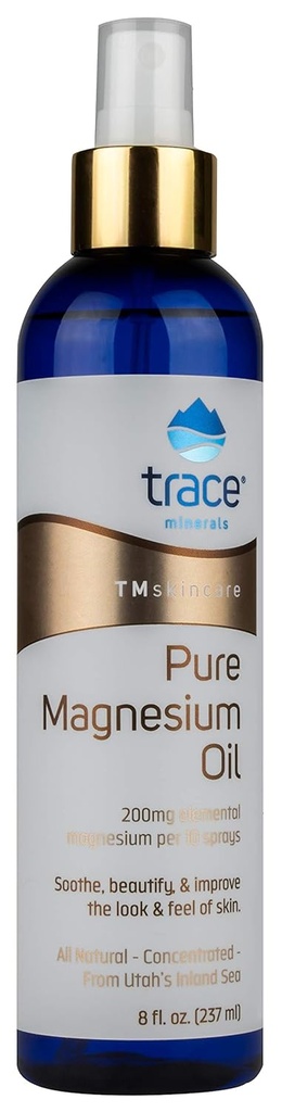 Pure Magnezyum Oil Trace Minerals 8 oz Oil