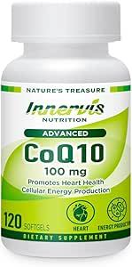 CoQ10 100mg – Υποστήριξη καρδιάς & ενέργειας με ισχυρό αντιοξειδωτικό, 120 Softgels, Easy-to-Swallow 