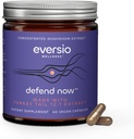 Defense Now Organic Turkey Tail Mushroom Supplement - 12:1 Turkey Tail Extract in 60 Vegan Capses (500mg) - 45% Επαληθευμένο Beta-D-Glucans!