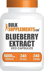 BulkSupplies.com Κάψουλες εκχυλίσματος βατόμουρου - συμπλήρωμα εκχυλίσματος βατόμουρου, που προέρχονται από Wild Blueberry - Vegan & Gluten Free, 1 κάψουλα ανά σερβιρίσματος, 240 κάψουλες Veg (πακέτο του 1)
