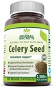Herbal Sırları Celery Tohumu Tamam | 1500 Mg | 120 Veggie Capsules | Non-GMO | Gluten-Free | Made in USA