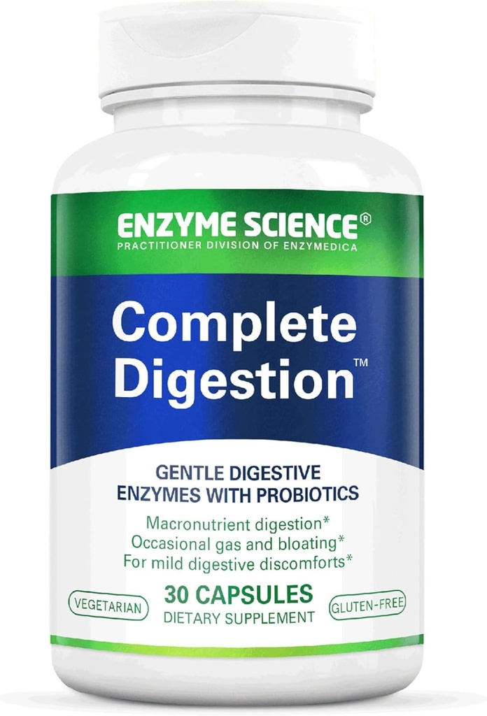 Enzyme Bilimi Tamamlıyor - kadınlar için ve probiyotiklerle erkekler için enzimler - 3in1 Gut Health Support for Digestion - Digestive health – Enzimas, y probiyotikler - 30 Capsules
