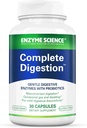 Enzyme Science Complete Digestion - Digestive ένζυμα για τις γυναίκες και για τους άνδρες με προβιοτικά - 3-in1 Gut Health Support for Digestion - Digestive health – Enzimas peptivas y probioticos - 30 Κάψουλες