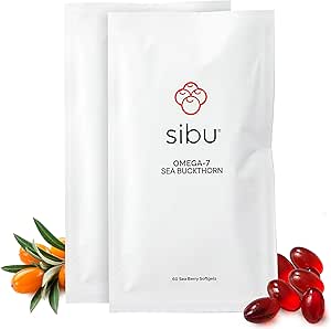 sibu Sea Buckthorn Omega-7 Softgels (60-Day Refill Sachet) – Sağlıklı Cilt, Saç, Nails ve Kuruness için Tamam