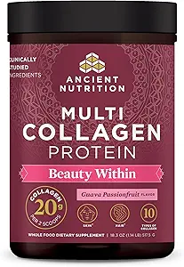 Antik Beslenme Kolajn Toz Proteini, Multi Collagen protein Beauty içeride, Guava Passionfurt C vitamini ile, Hydrolyzed Collagen, Desteği Sağlıklı Cilt ve Çiçeği, 18.3oz