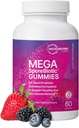 Microbiome Labs Kadınlar, Erkekler ve Çocuklar için Probiyotik Gummies - Mega485eBiotic Gummies - 4 Bacillus Probiyotikleri Digestive Health & Microbiome Support - Berry Flavor (60 Gummies)