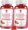 Συμπληρώματα Μαγνησίου Κάλιο Gummies - Νέα φόρμουλα Ηρεμία Μαγνήσιο Γλυκινικό Gummies & Κάλιο Κιτρικό 200 mg Plus Omega 3, B6, D3, K2 & Ασβέστιο για Zzz, Πόδι Cramps & Μύες - 120 Count