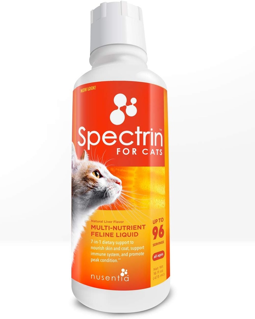 Kedi Vitaminleri - 16 OZ - Kediler için Sıvı Vitamin ve Antioksi Supplement - 96 doz