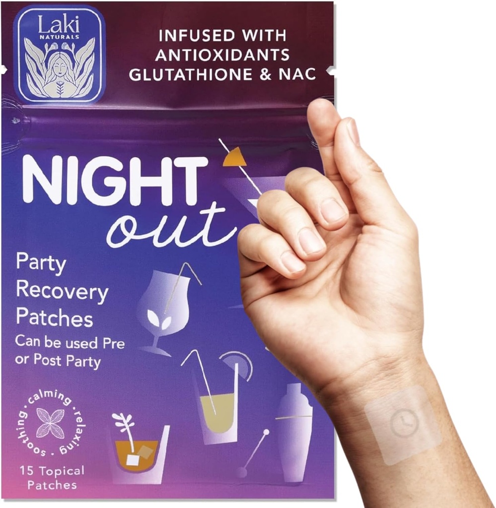 Laki Naturals Night-Out Patch (Pack of 15) | Anonimlik ve Equilibrium Taraflardan sonra, Bars ve Fun