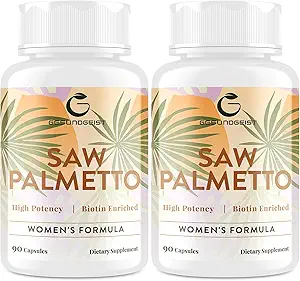 Saw Palmetto για τις γυναίκες Απώλεια μαλλιών - DHT Blocker με 5-σε-1 ανάμειξη για την ανάπτυξη των μαλλιών, το δέρμα & τα νύχια, την ουρική ευεξία - Extra Strength Saw Palmetto συμπλήρωμα - 180 κάψουλες