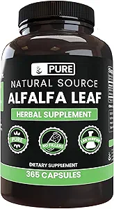PURE ORIGINAL INGREDIENTS Alfalfa Leaf (365 Capsules) No Magnesium Or Rice Fillers, Always Pure, Lab Verified