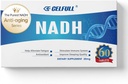 CELFULL NADH Supplement 40 mg Enchance NMN Alternative NAD+ Supplement for Immune Support Anti-Aging Boost Brain Cognition & Kronik Fatigue Supplements