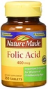 Nature Made Folic Acid (400 mcg) Tablets, 250 Count, Pack of 2