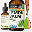BIO KRAUTER Lemon Balm Leaf Extract - Vegan Melissa Lemon Balm Tincture for Calmness Support - Sugar & Alkol-Free - 2 Fl. Oz.